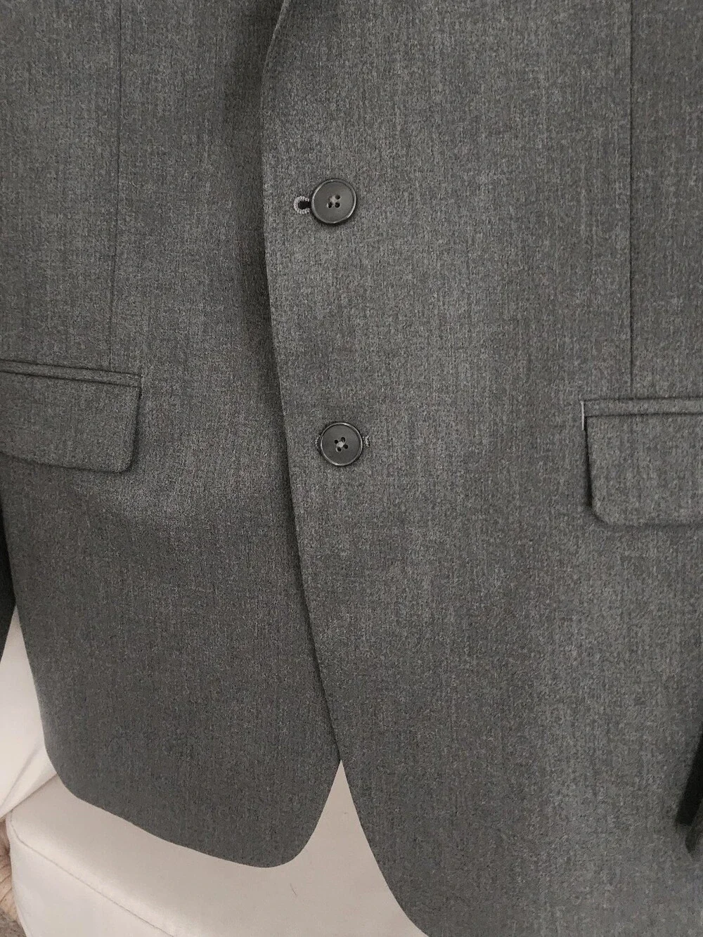 Van Heusen Flex Classic Fit Mens 46R Medium Gray Button Sport Coat Jacket Sz 46R